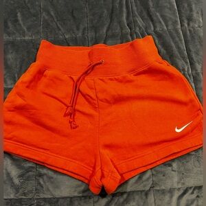 Orange Nike Sweatshorts